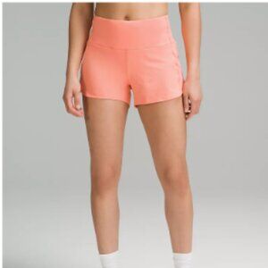 Speed Up High-Rise Lined Short 4" sunny coral